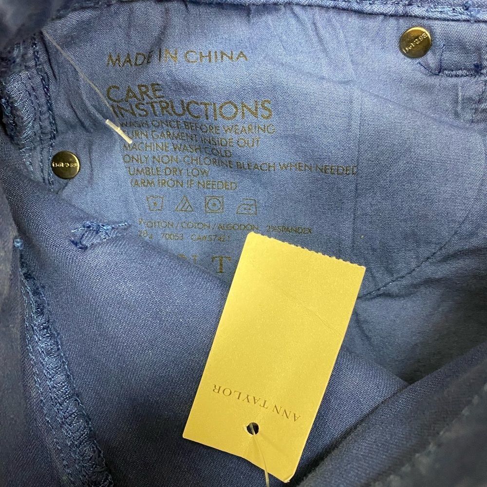 New ann Taylor‎ cornflower blue modern slim leg jeans - Picture 5 of 8